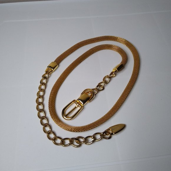 Metal Mesh Thin Fashion Belt Adjustable 30 To 36 Inches - Picture 1 of 16